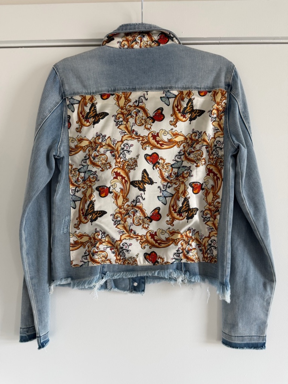 Stacy Bradley Jean Jacket Butterfly Design Size M